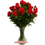 Florero Con 24 Rosas Rojas